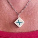 Necklace Scrabble Tile Letter X 18 inch chain with clasp.   Mauritron #250468.
