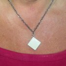 Necklace Scrabble Tile Blank Letter 18 inch chain with clasp.  250471 Mauritron #250471.