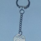Keyring Lucky 6d Sixpence Coin 1958.  Mauritron #250477.
