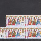GB QEII Stamp. 1969 Christmas 1/6 BLK 5 UM SG814 Mauritron #78289