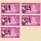 GB QEII Stamp. 1970 Anniversaries 1/9d BLK 5 UM SG823 Mauritron #78304