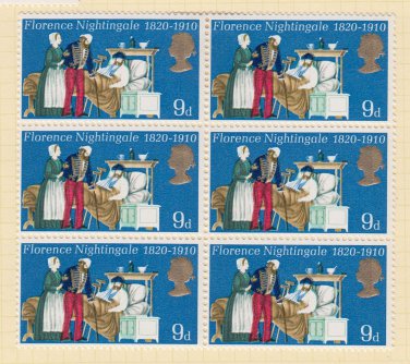 GB QEII Stamp. 1970 Anniversaries 9d BLK 6 UM SG820 Mauritron #78305