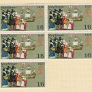GB QEII Stamp. 1970 Anniversaries 1/6d BLK 5 UM SG822 Mauritron #78311