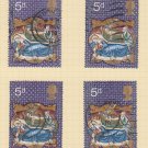 GB QEII Stamp. 1970 Christmas 5d Set of 4 MFU SG839 Mauritron #78328