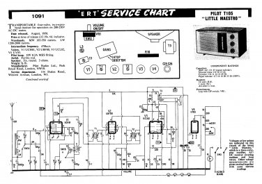 Pilot Little Maestro T105 Schematics Circuits Service Sheets
