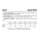 Pilot PR251 Schematics Circuits Service Sheets  for download.