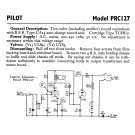 Pilot PRC127 Schematics Circuits Service Sheets  for download.