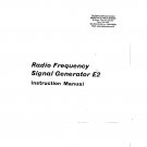 Advance E2 Signal Generator Operating Guide PDF download.