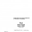 Tektronix 7L5 Spectrum Analyser Operating Guide PDF download.