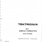 Tektronix DF1 Display Formatter Service Manual PDF download.