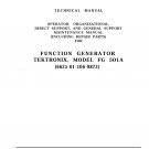 Tektronix FG501A Function Generator Military Manual PDF download.