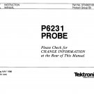 Tektronix P6231 Probe Service Manual PDF download.