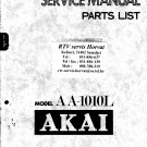Akai AA1010L Audio Equipment Service Manual PDF download.