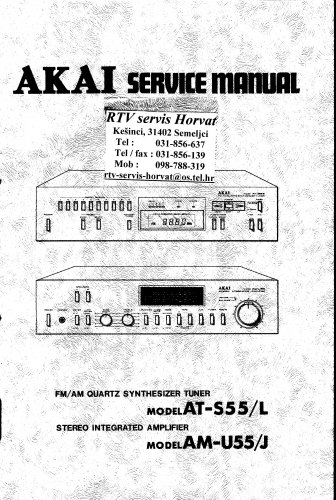Akai AMU55J Audio Equipment Service Manual PDF download.