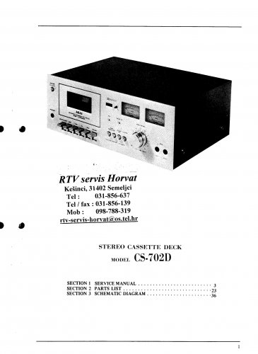 Akai CS702D Audio Equipment Service Manual PDF download.