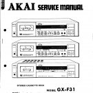 Akai GXF71 Audio Equipment Service Manual PDF download.