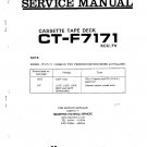 Pioneer CTF7171  CASSETTE Service Manual PDF download.