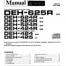 Pioneer DEH425  CD TUNER Service Manual PDF download.