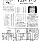 Bush BP10 Vintage Wireless Service Schematics PDF download.