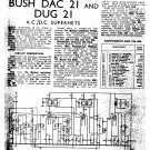 Bush DAC21 Vintage Wireless Service Schematics PDF download.