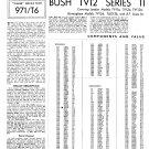 Bush TV12 Vintage Wireless Service Schematics PDF download.