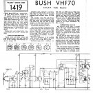 Bush VHF70 Vintage Wireless Service Schematics PDF download.