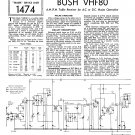 Bush VHF80 Vintage Wireless Service Schematics PDF download.