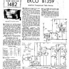 EKCO BT359 Equipment Service Information by download #90175
