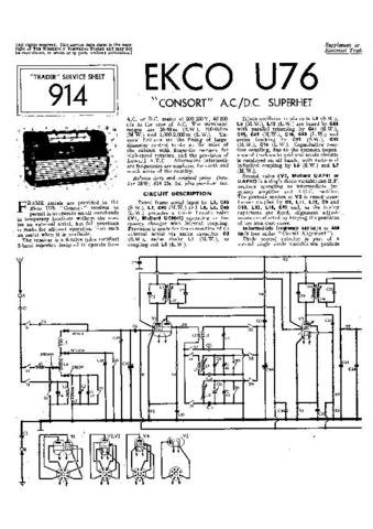 EKCO CONSORT Equipment Service Information by download #90182