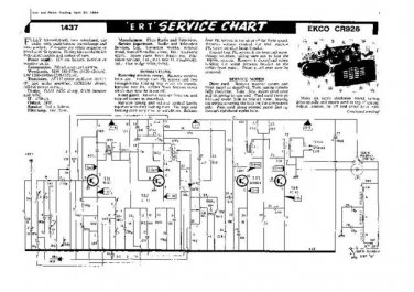 EKCO CR926 Equipment Service Information by download #90196