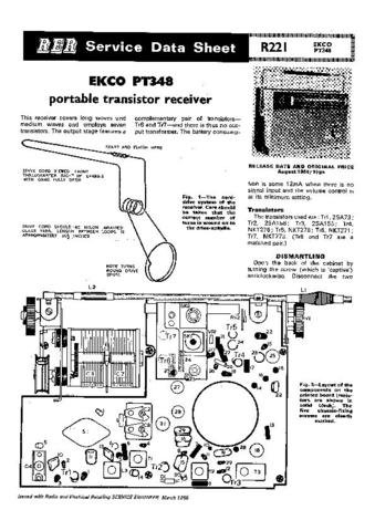 EKCO PT348 Equipment Service Information by download #90231