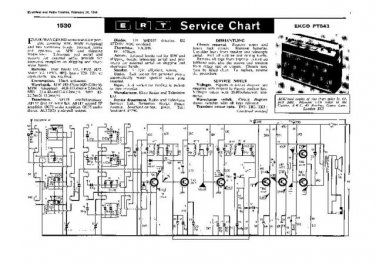EKCO PT843 Equipment Service Information by download #90243