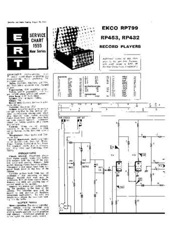 EKCO RP799 Equipment Service Information by download #90255