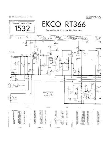 EKCO RT366 Equipment Service Information by download #90258