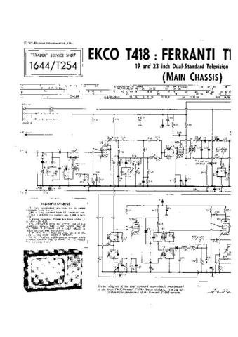 EKCO T1093 Equipment Service Information by download #90281