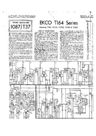 EKCO T164 Equipment Service Information by download #90284