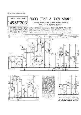 EKCO T371 Equipment Service Information by download #90310