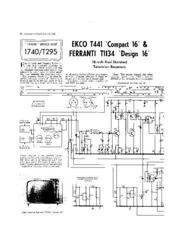 EKCO T441 Equipment Service Information by download #90324
