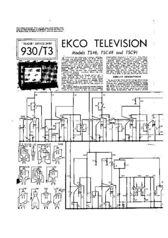 EKCO TS46 Equipment Service Information by download #90371
