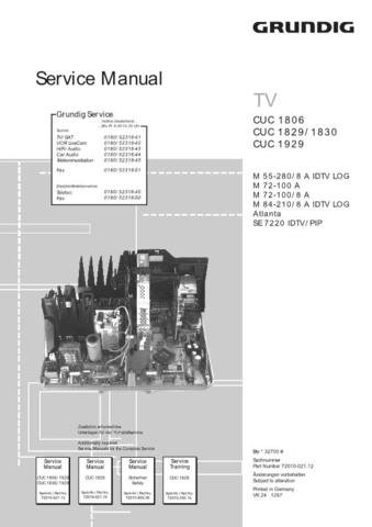 GRUNDIG CUC-220 Service Info by download #90437