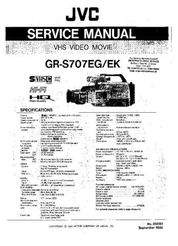 JVC GRS707EG Service Manual by download #90532