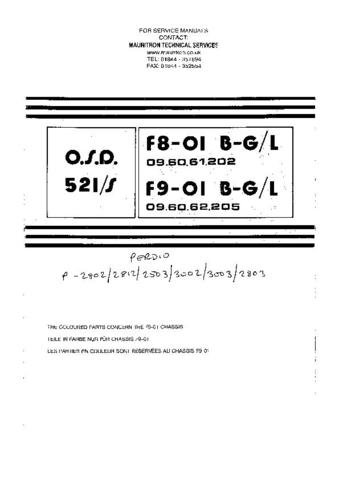 PERDIO P2503 Equipment Service Information by download #90625