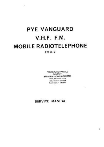 PYE FM-AM PIPER Vintage Service Information  by download #90902