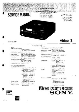 SONY EVC8E Service Manual by download #91075