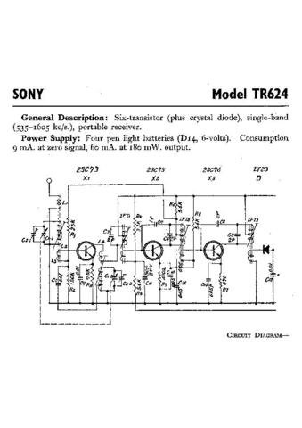 SONY TR624 Service Manual by download #91126
