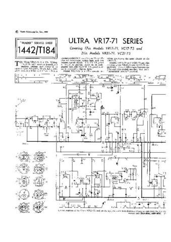 ULTRA VR21-71 Equipment Service Information by download #91247