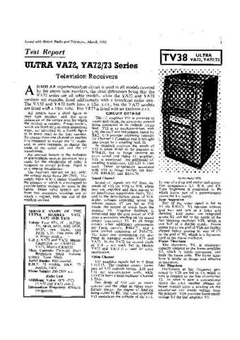 ULTRA YA72 Equipment Service Information by download #91258
