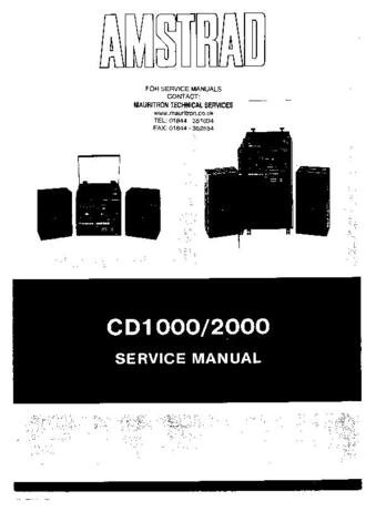 AMSTRAD CD1000 Service Manual by download #91262