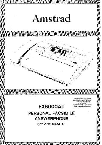 AMSTRAD FX6000AT Service Manual by download #91276