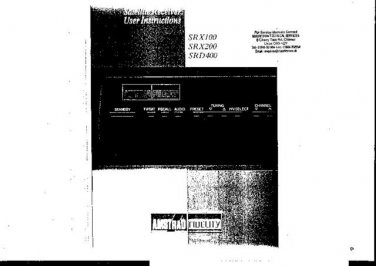 AMSTRAD SRX100 Operating Guide by download #91289